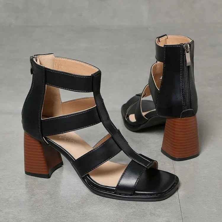 DRES237 KADIN TOPUKLU SANDALET