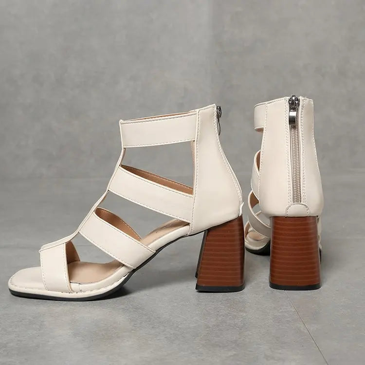 DRES237 KADIN TOPUKLU SANDALET