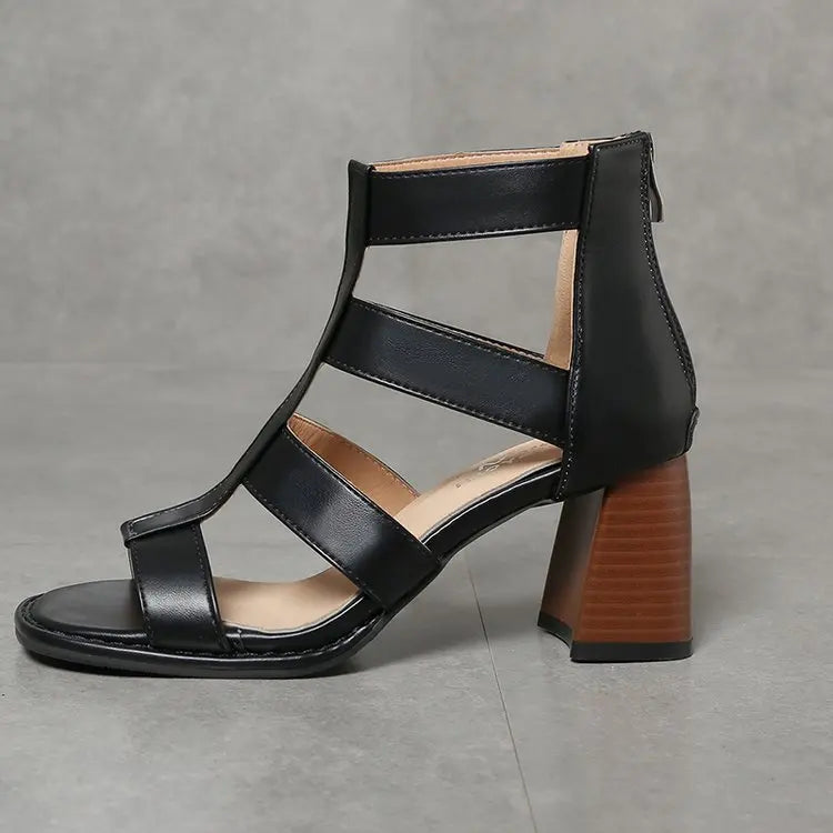 DRES237 KADIN TOPUKLU SANDALET